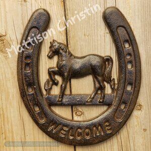 Horse Horseshoe Welcome Western Themed Wall Decor
